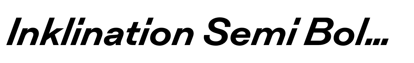 Inklination Semi Bold Italic 2